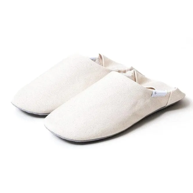 ABE Canvas Home Shoes, Wool-Lined, Natural