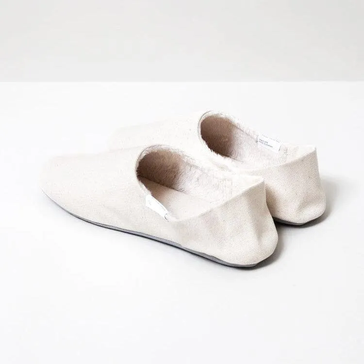 ABE Canvas Home Shoes, Wool-Lined, Natural