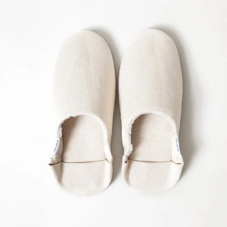 ABE Canvas Home Shoes, Wool-Lined, Natural