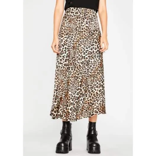 Band of Gypsies Leopard Print Slip Skirt