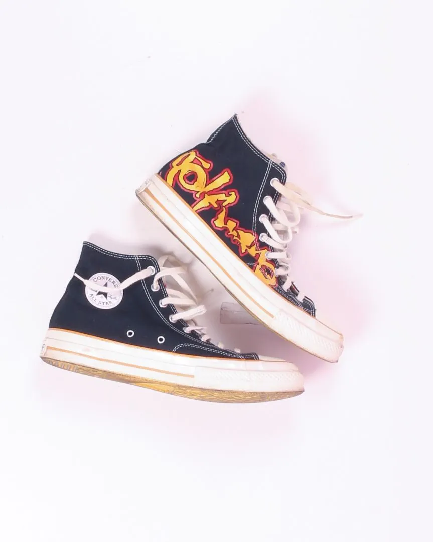 Black/Yellow Converse X Golf High Top Sneakers, Men's 11