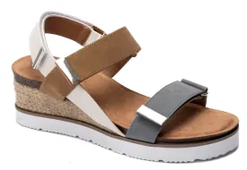 Blue Multi Wedge Sandal