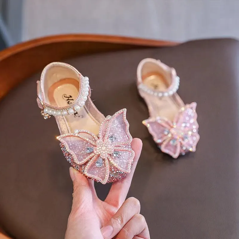 Butterfly Sequins Rhinestone Princess Shoes