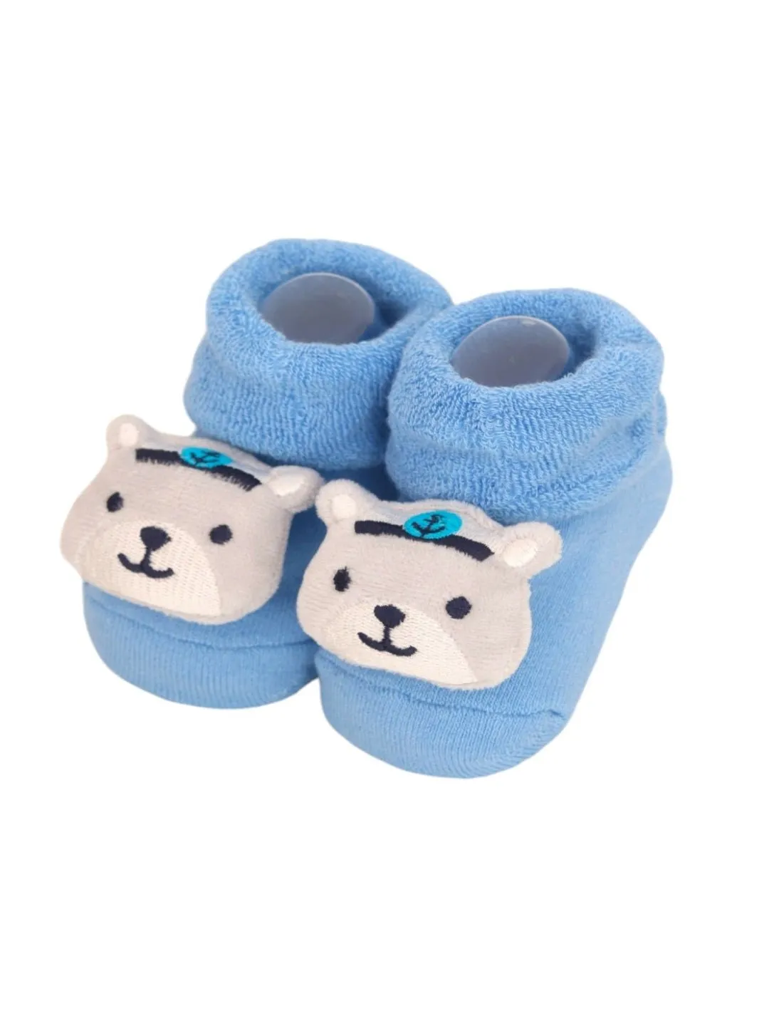 Captain Bear Cozy Baby Socks - Nautical Blue