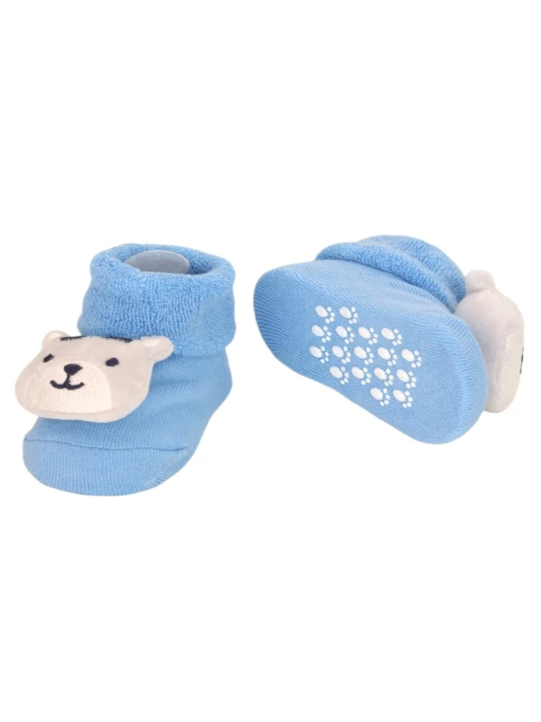 Captain Bear Cozy Baby Socks - Nautical Blue