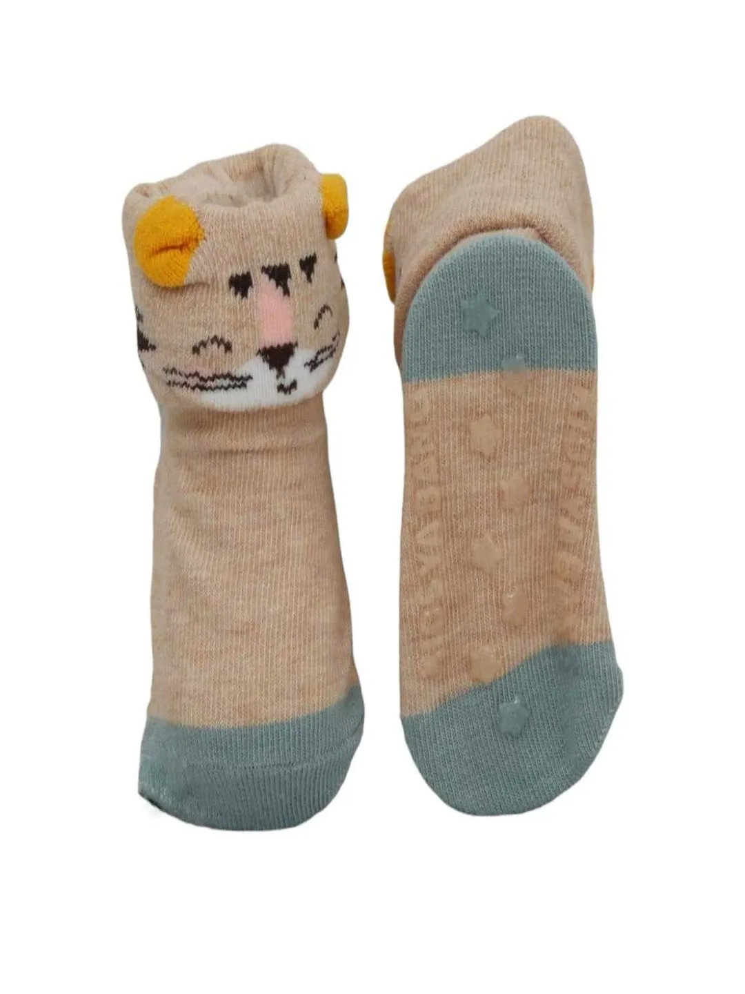 Charming Animal Print Anti-Skid Socks for Baby Boys