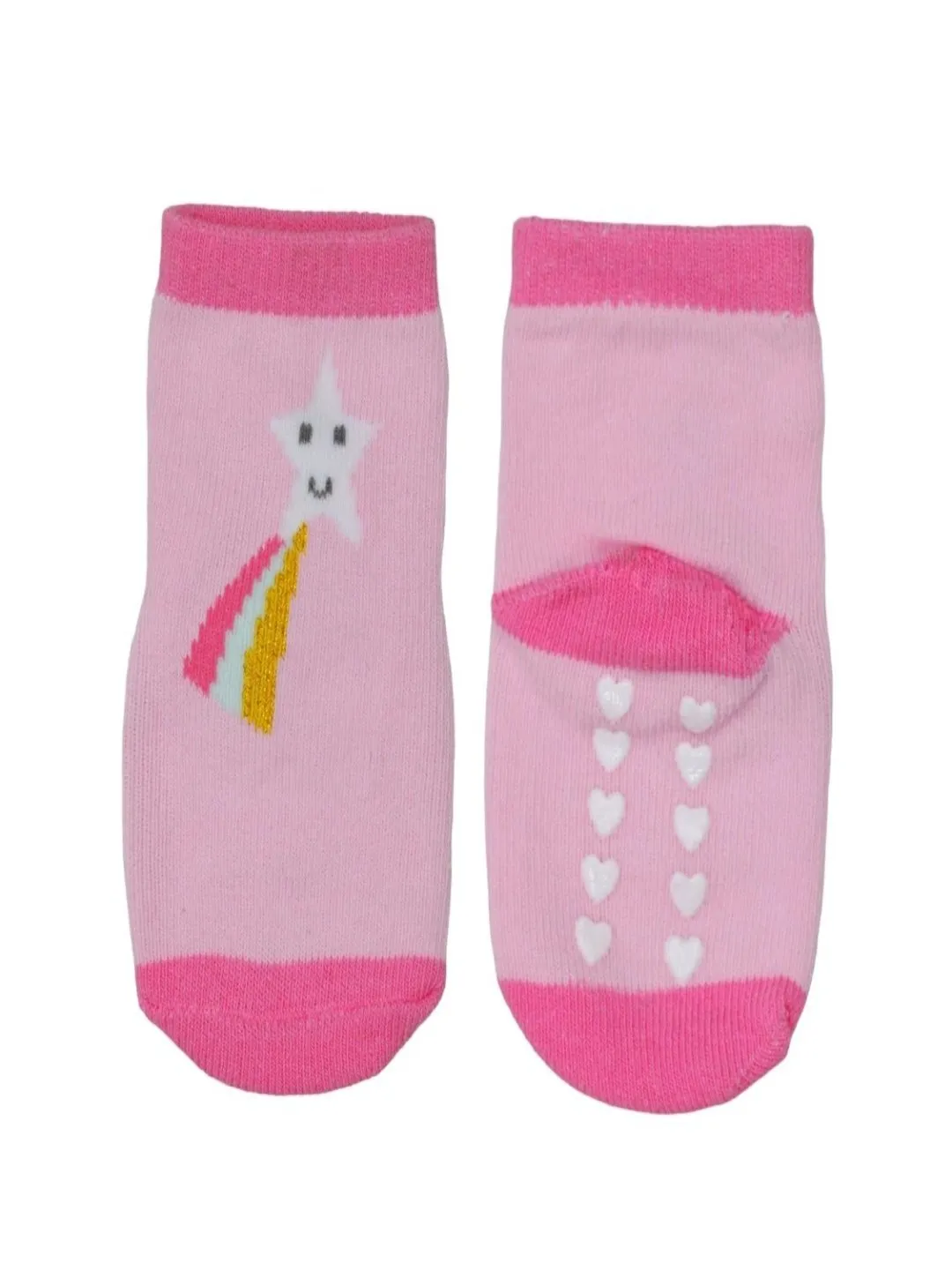 Charming Unicorn, Star & Rainbow Baby Socks Set - Purple & Pink