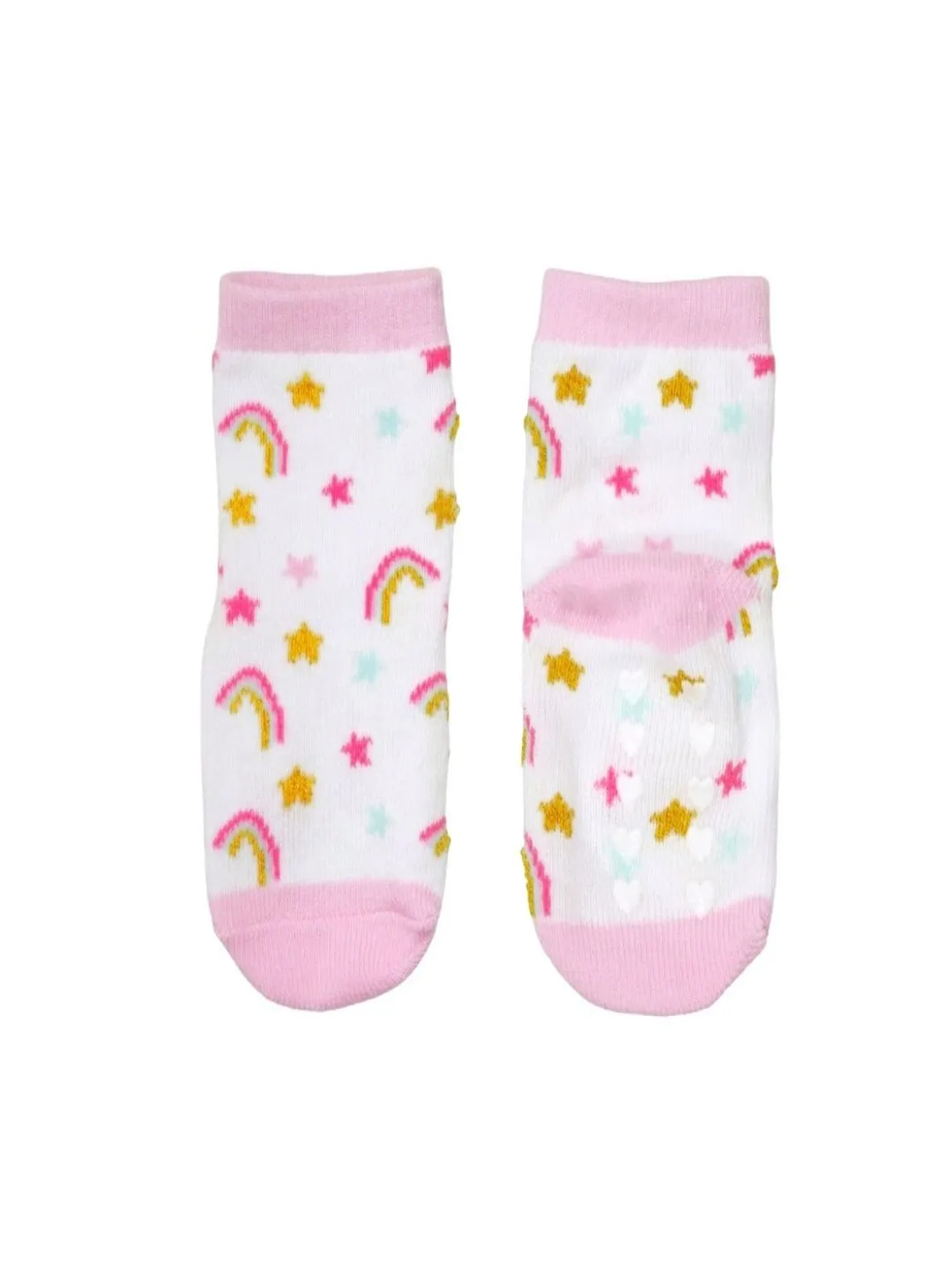 Charming Unicorn, Star & Rainbow Baby Socks Set - Purple & Pink