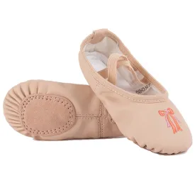 Child Leather Ballet Practice Dance Flats Ballerina Slippers for Girls