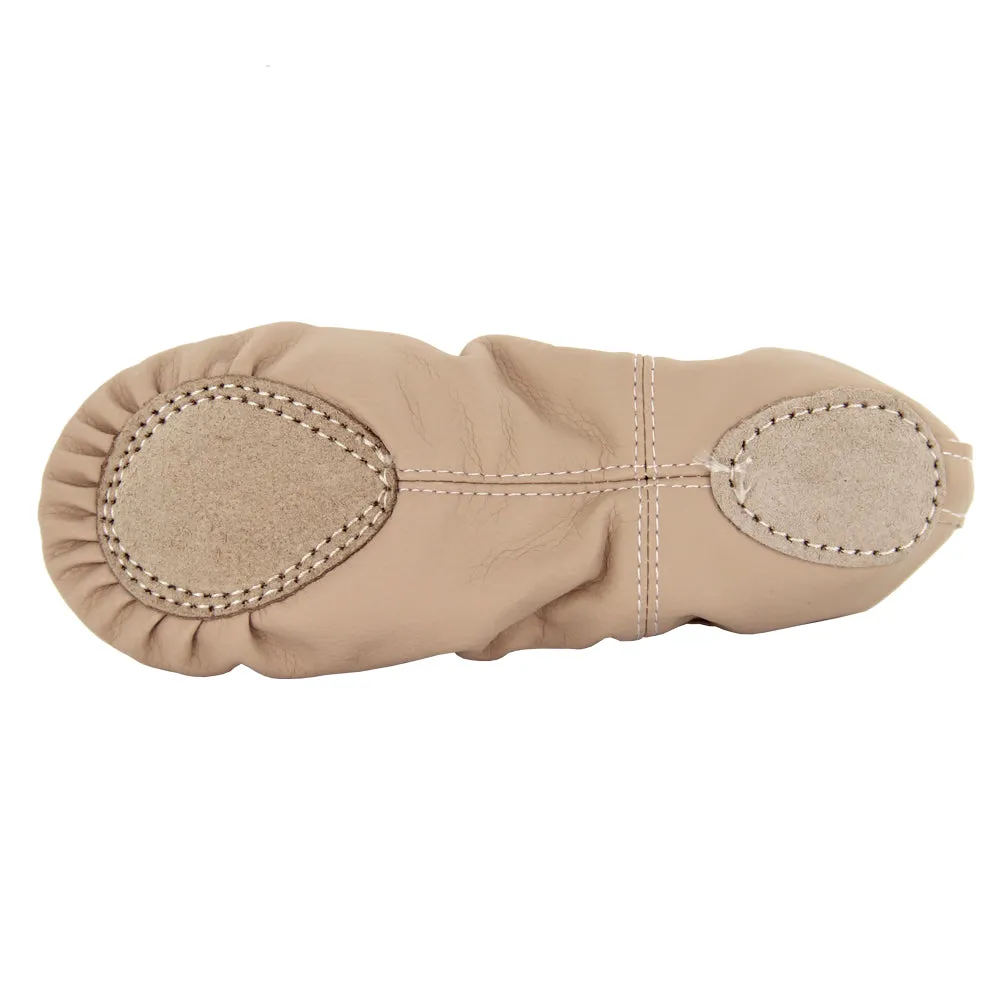 Child Leather Ballet Practice Dance Flats Ballerina Slippers for Girls