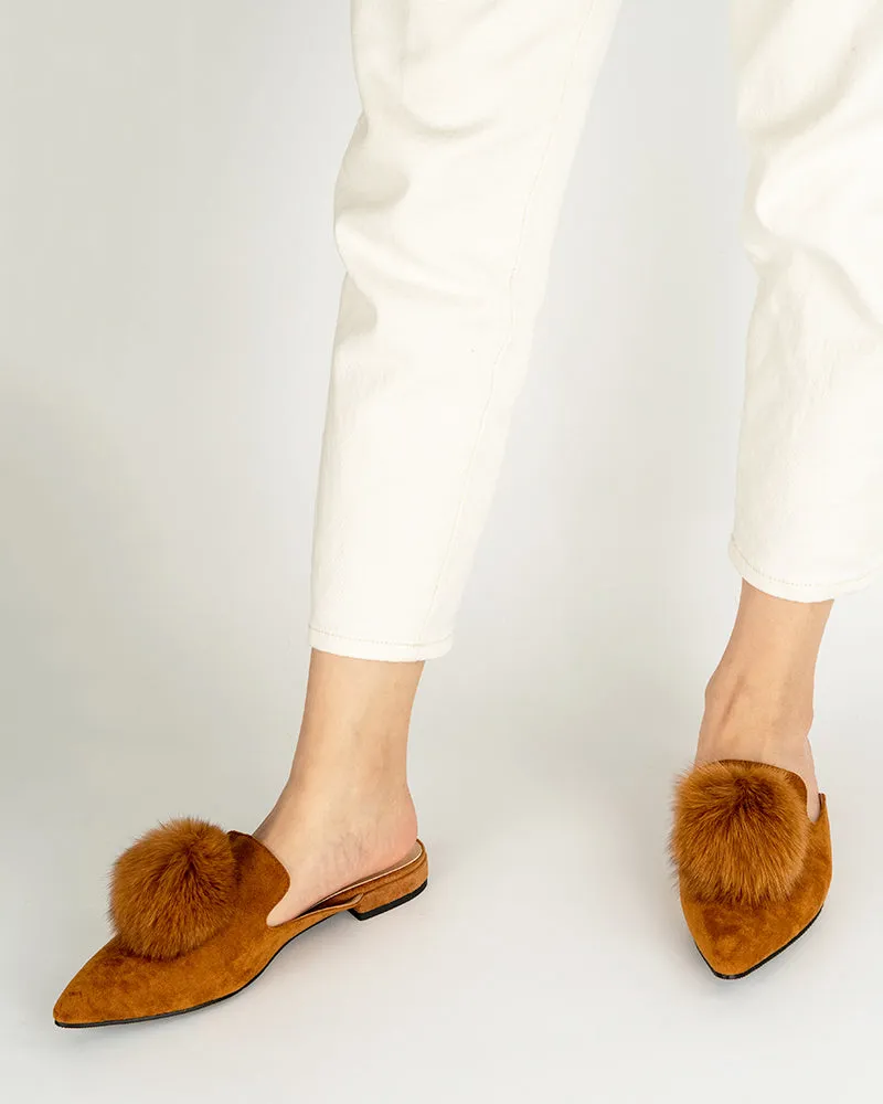 (Clean Up) Slip On Backless Flat Heel Mules