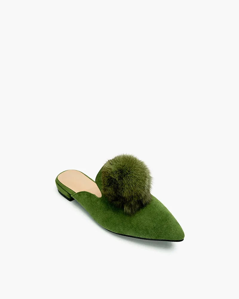 (Clean Up) Slip On Backless Flat Heel Mules
