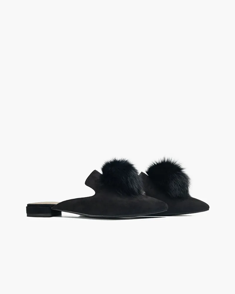 (Clean Up) Slip On Backless Flat Heel Mules