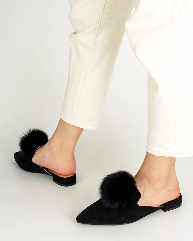 (Clean Up) Slip On Backless Flat Heel Mules