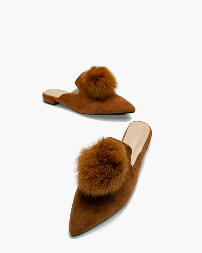(Clean Up) Slip On Backless Flat Heel Mules