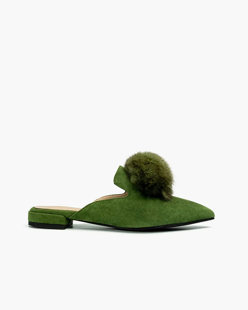 (Clean Up) Slip On Backless Flat Heel Mules