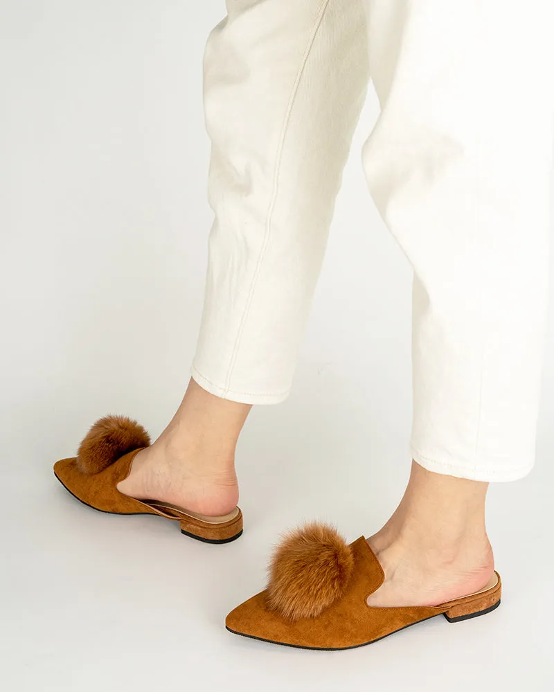 (Clean Up) Slip On Backless Flat Heel Mules