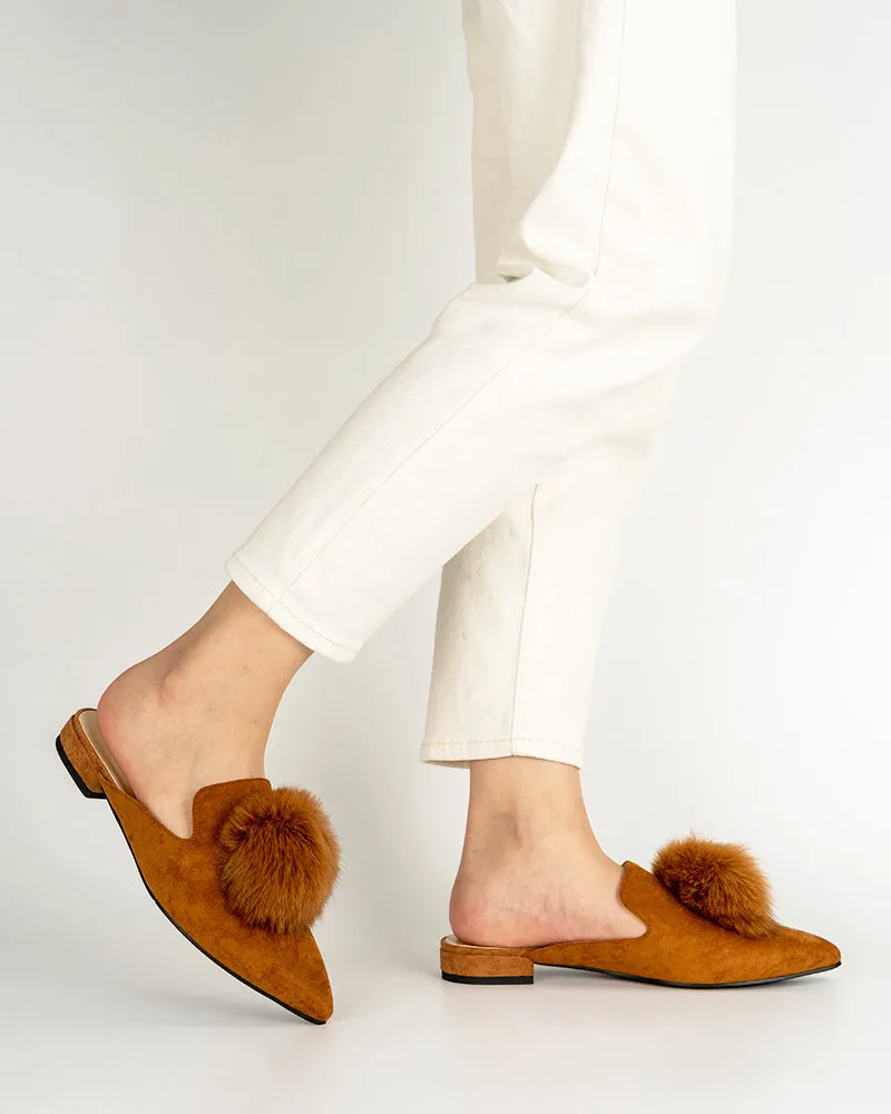 (Clean Up) Slip On Backless Flat Heel Mules