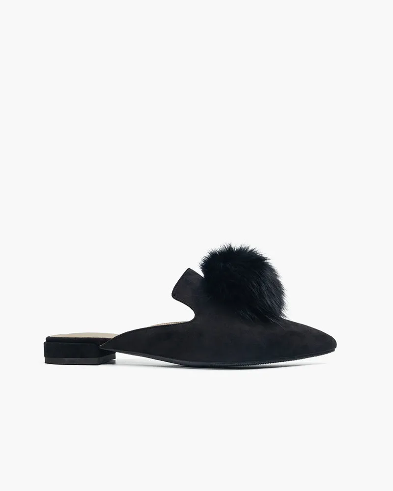 (Clean Up) Slip On Backless Flat Heel Mules