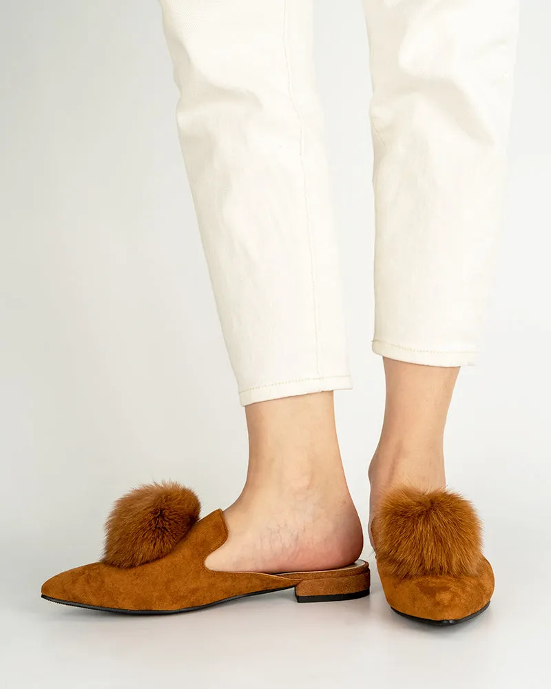 (Clean Up) Slip On Backless Flat Heel Mules