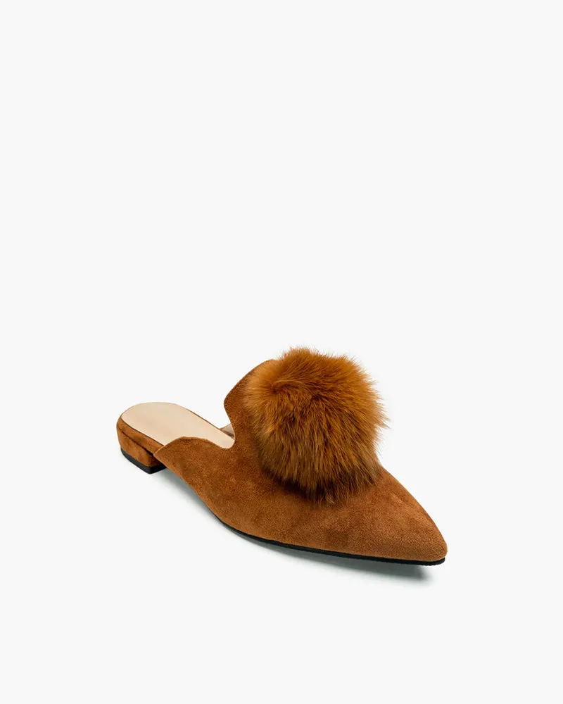 (Clean Up) Slip On Backless Flat Heel Mules