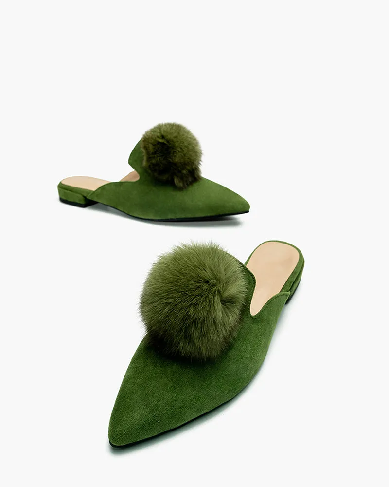(Clean Up) Slip On Backless Flat Heel Mules