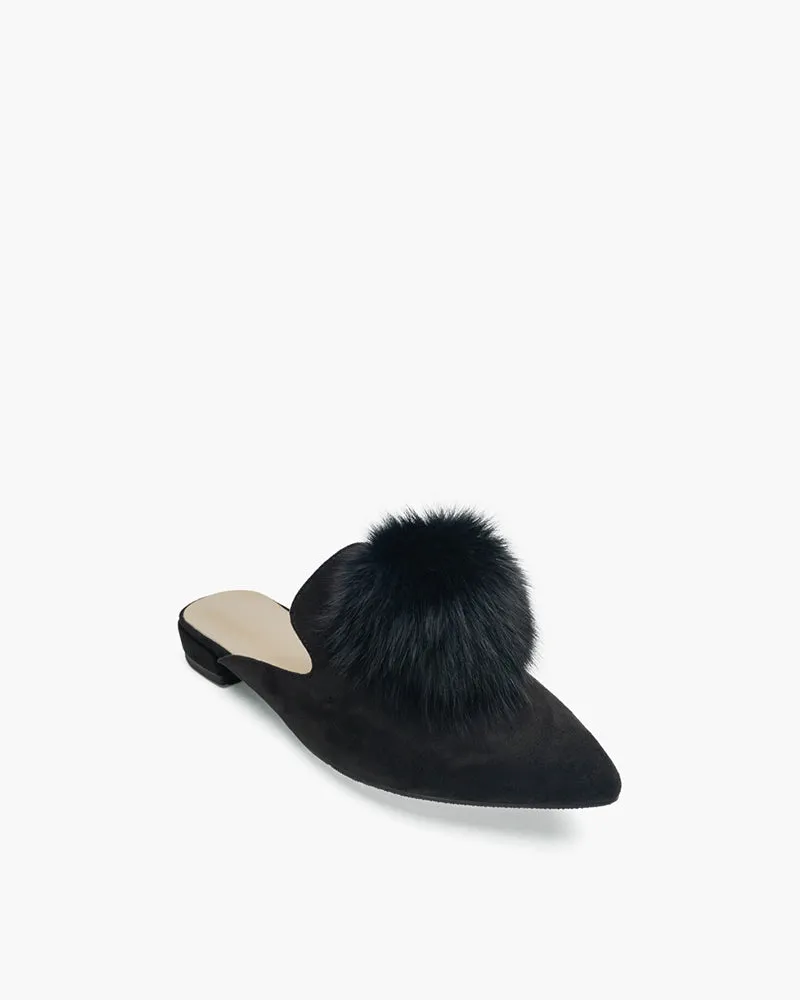 (Clean Up) Slip On Backless Flat Heel Mules