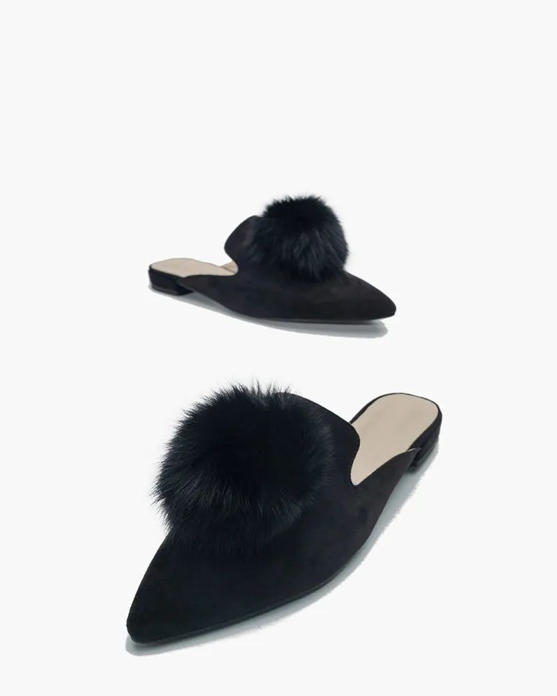 (Clean Up) Slip On Backless Flat Heel Mules