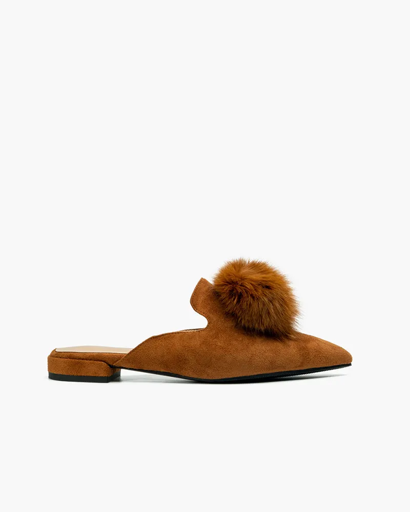 (Clean Up) Slip On Backless Flat Heel Mules