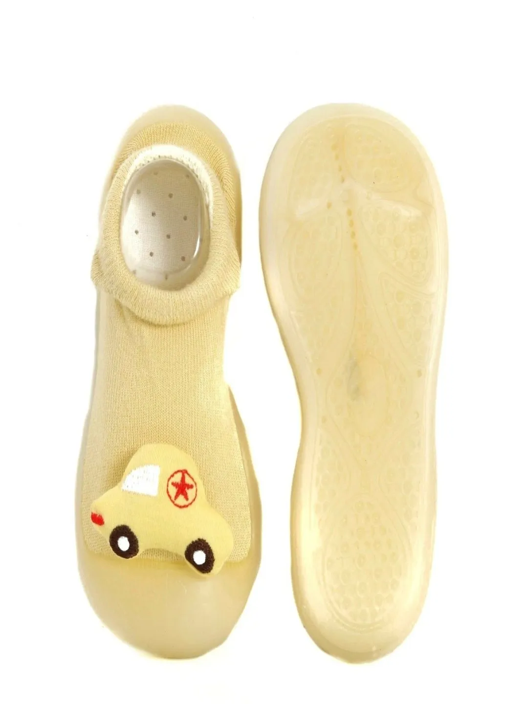 Cute Yellow Car Design Shoe Socks for Boys