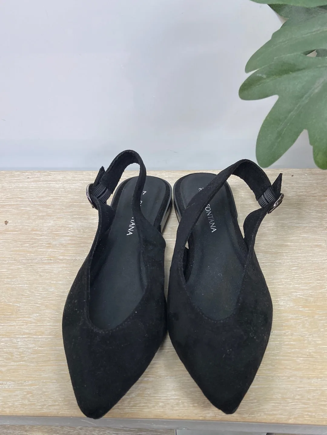 DIFONTANA.Bailarinas negras destalonadas T.37