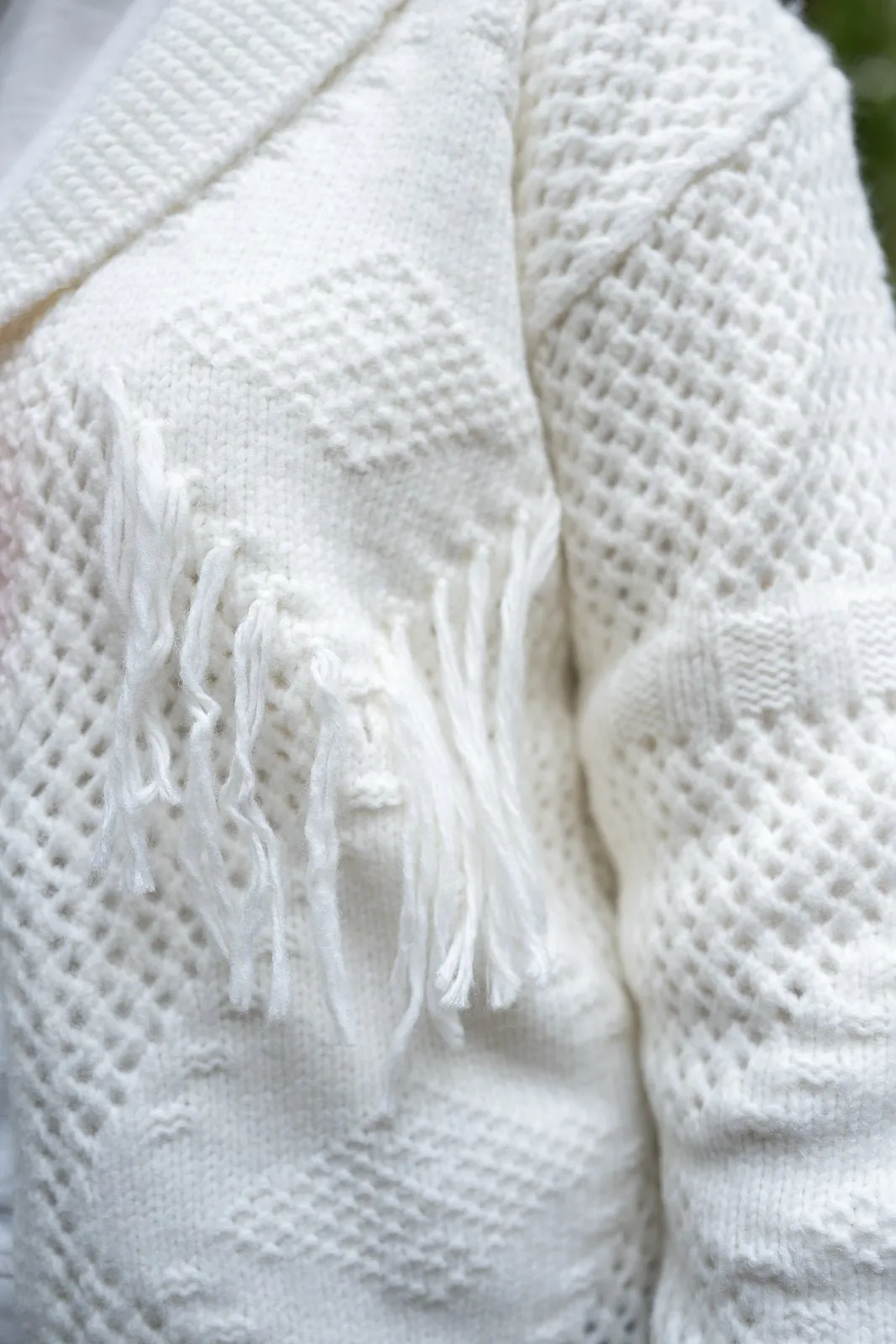 Freequent - Cardigan Derby Star Offwhite