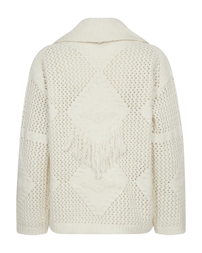 Freequent - Cardigan Derby Star Offwhite