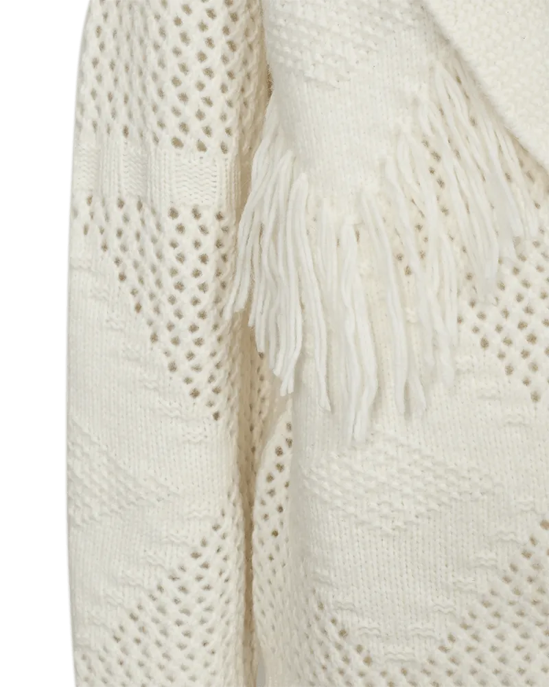 Freequent - Cardigan Derby Star Offwhite