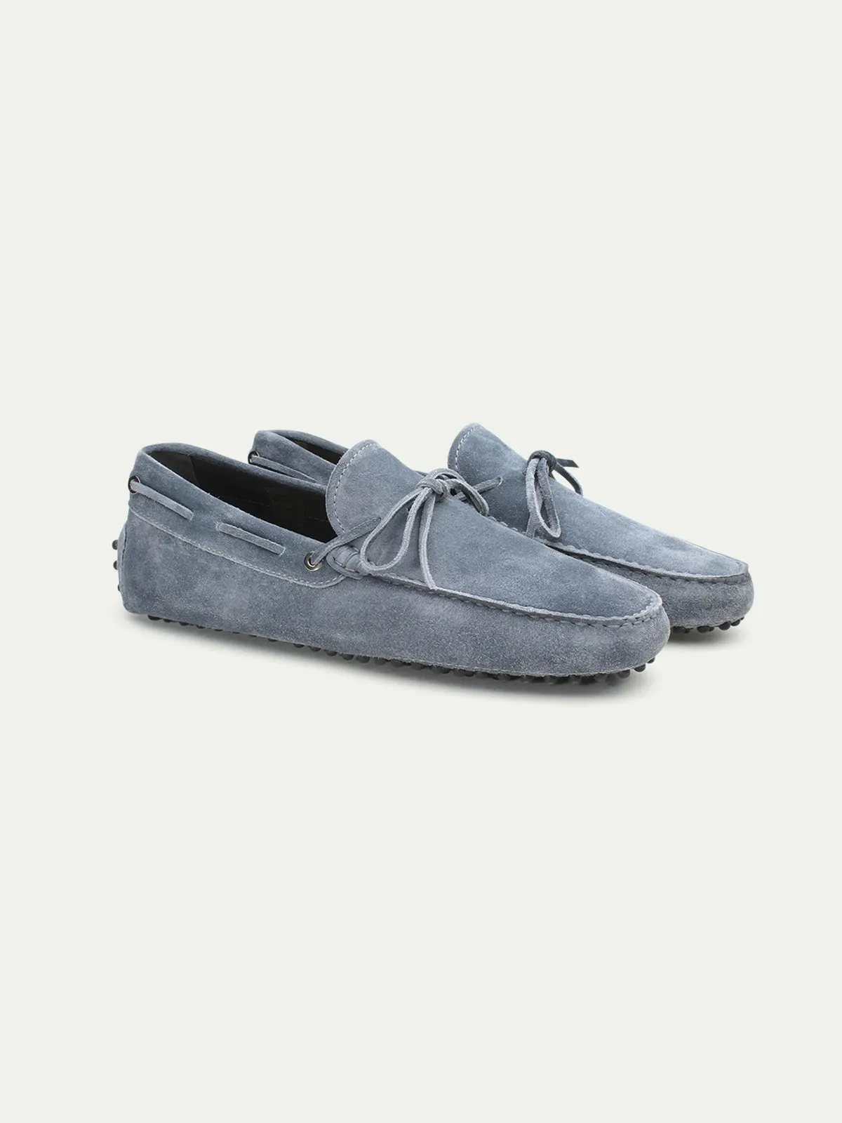 Light Blue Suede Ophelia Driving Loafers - AW24