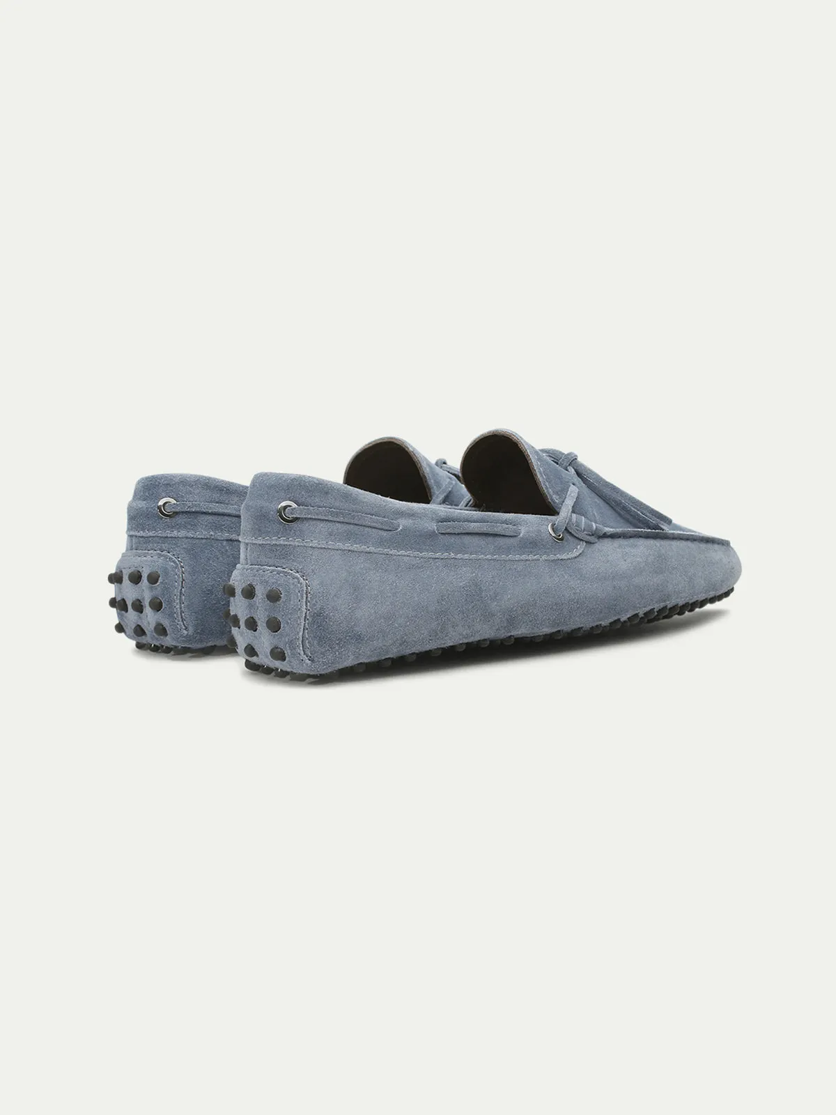 Light Blue Suede Ophelia Driving Loafers - AW24