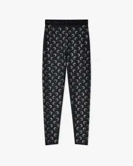 Marine Serre - Women's Moon Rhinestoned Jersey Stirrup Leggings - (Black)