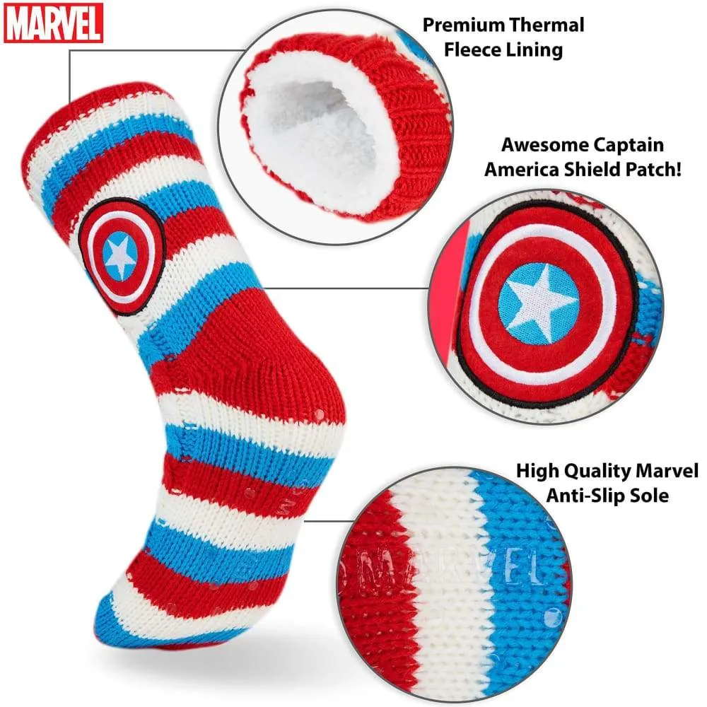 Marvel Captain America Mens Slipper Socks, Marvel Gifts For Men