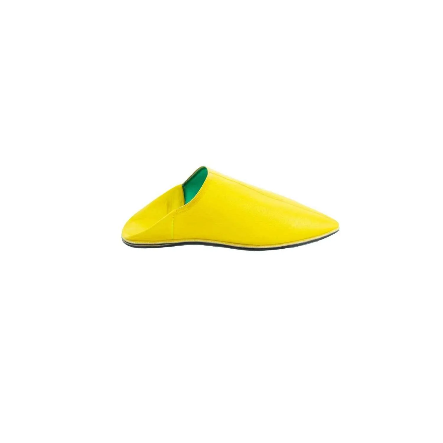 Men Leather Moroccan Slipper in Ziwani Yellow