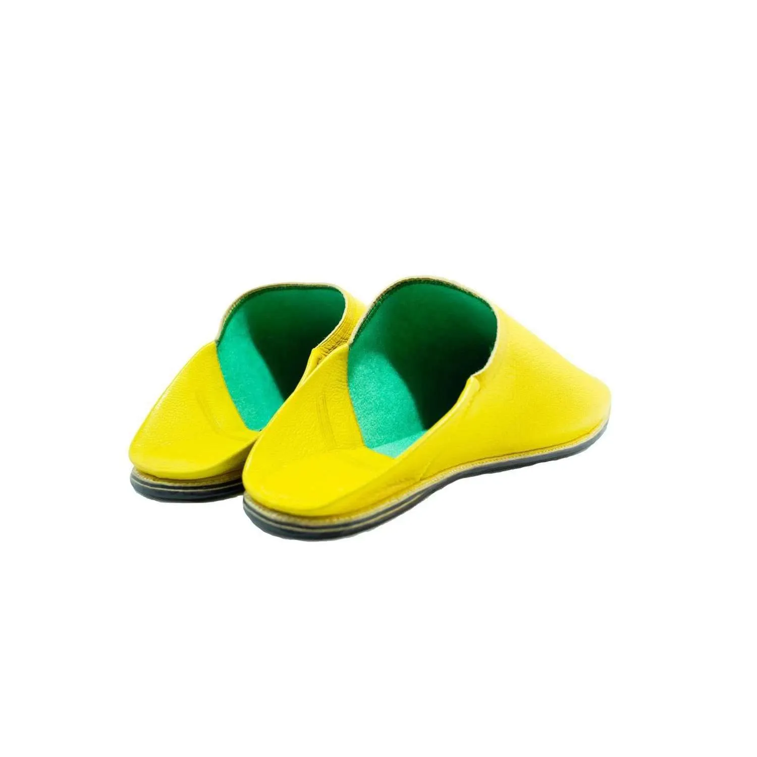 Men Leather Moroccan Slipper in Ziwani Yellow