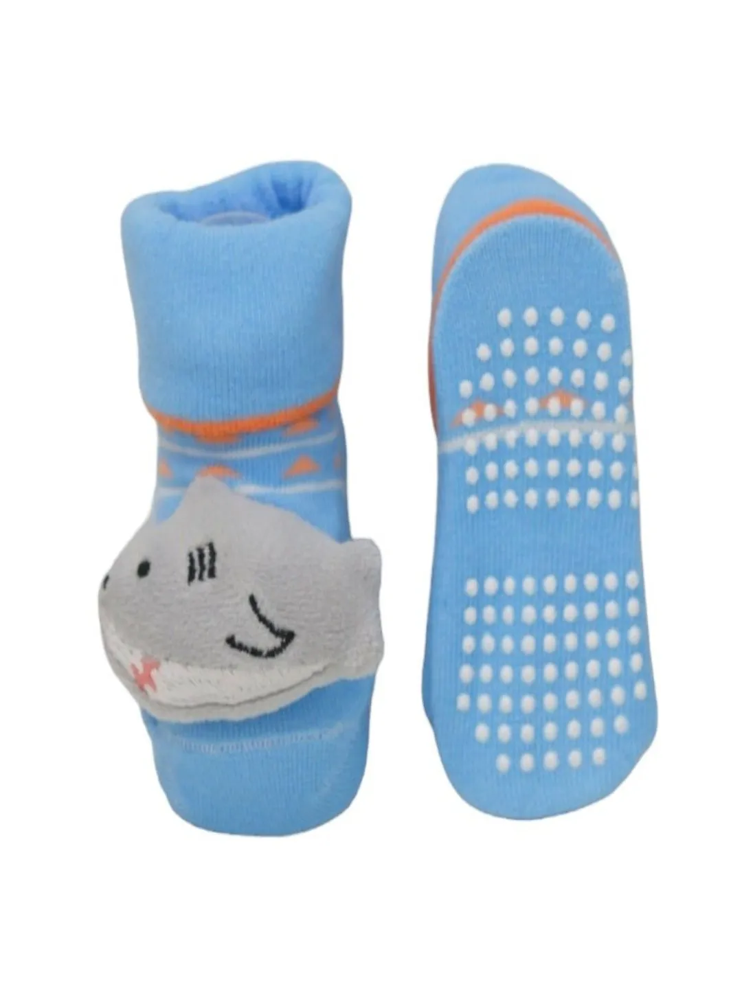 Ocean & Jungle Pals Lion and Shark Socks Set for Baby Boys