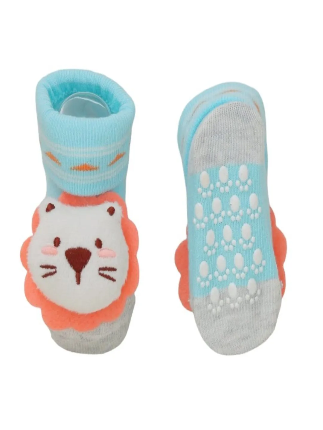 Ocean & Jungle Pals Lion and Shark Socks Set for Baby Boys