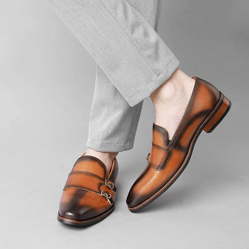 Serpatura Classic Buckle Loafers
