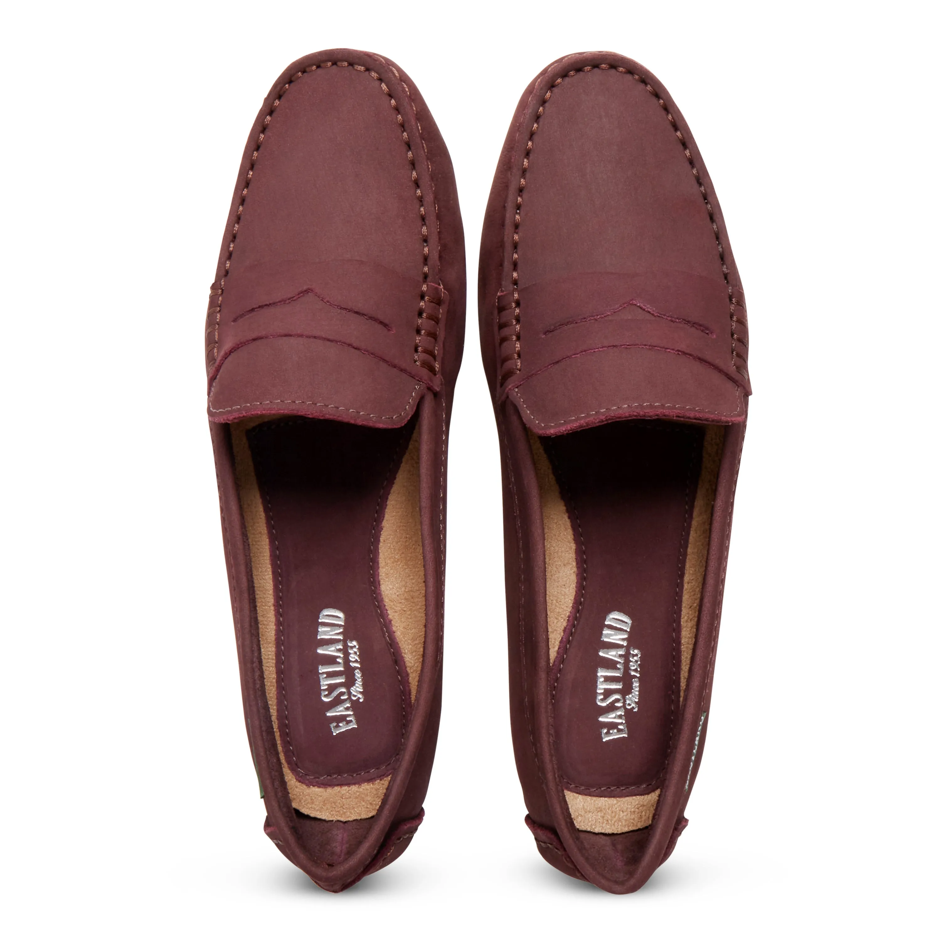 Women's Patricia Penny Loafer Driving Moc Burgundy Nubuc